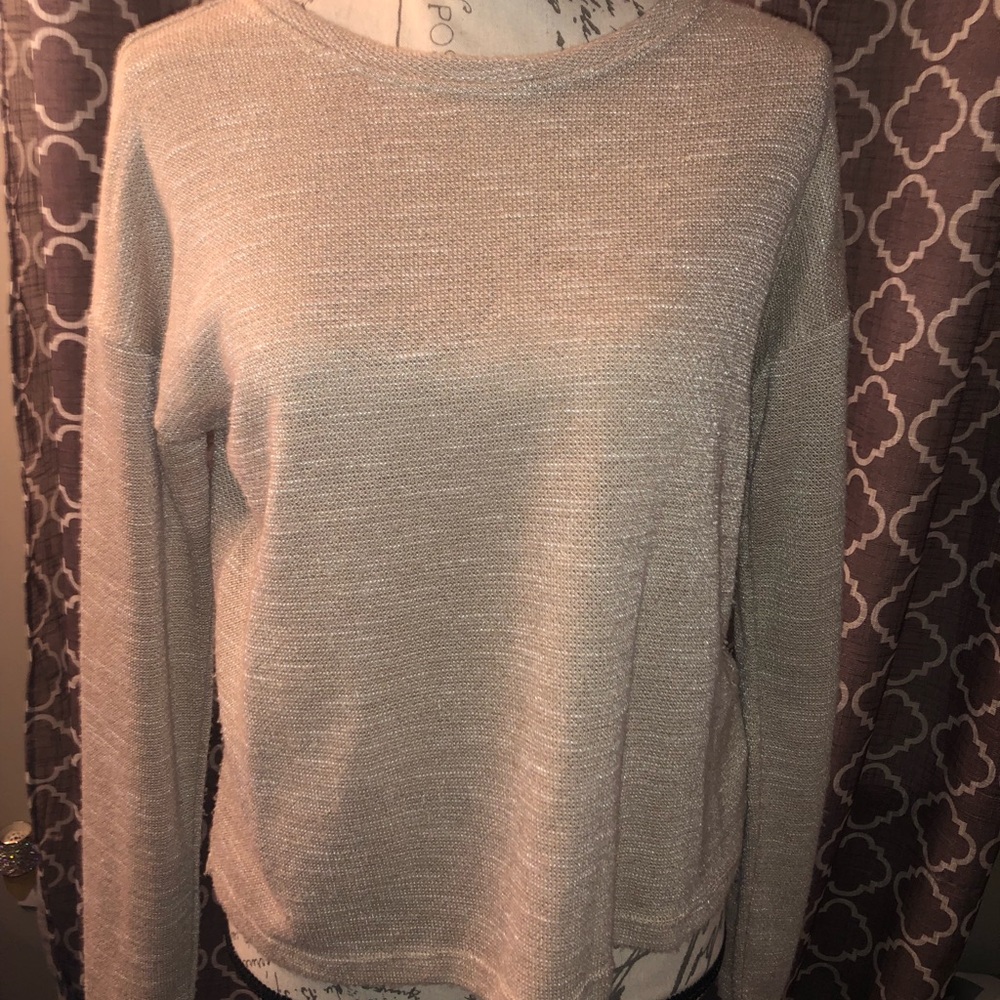Beige sweater with lace back